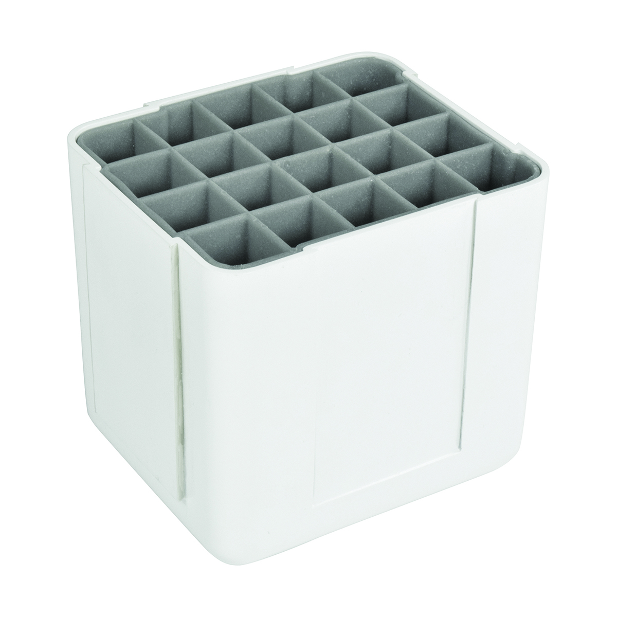 deflecto® Stackable Caddy Organizer, Large, Plastic, 13.24 x 4 x 4.38,  White