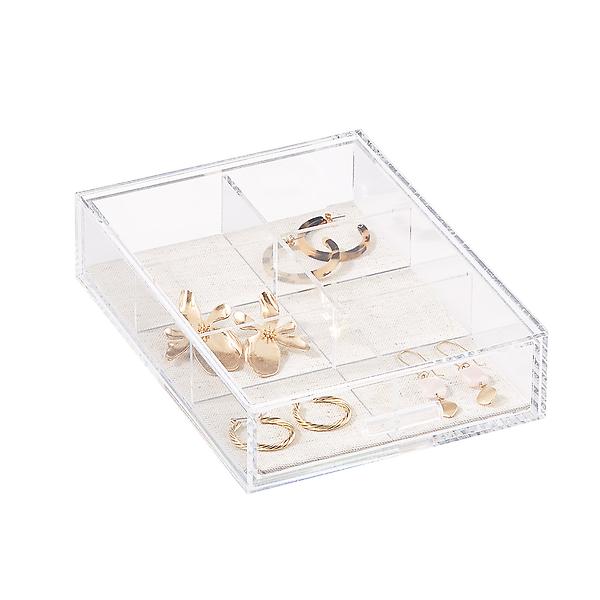Modular Acrylic Linen Jewelry Drawer System