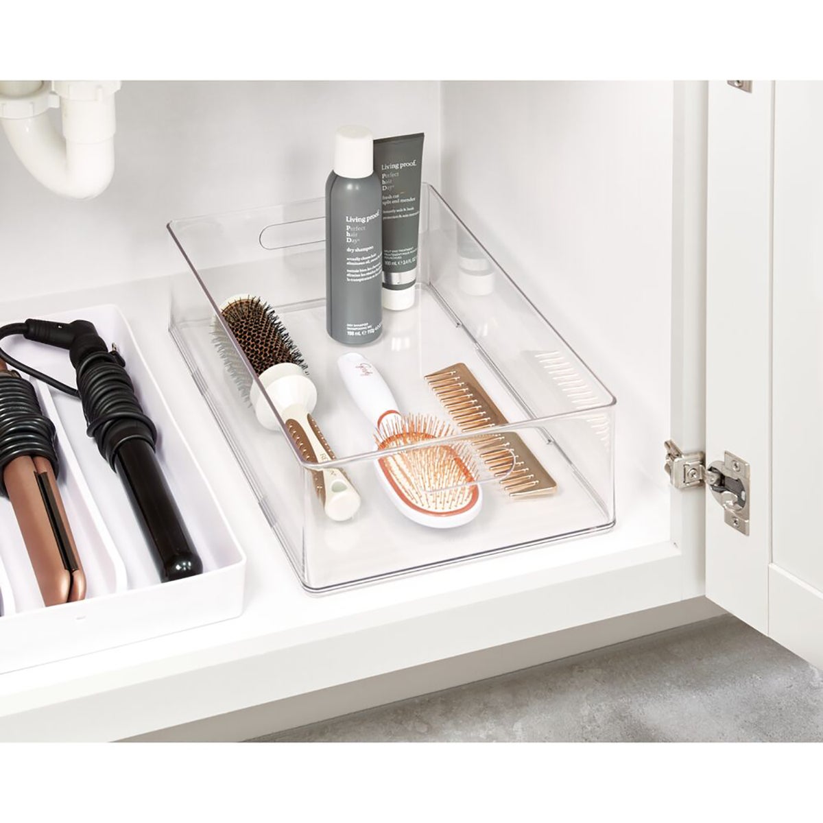 The Home Edit Stackable Hair Tool Bin The Container Store