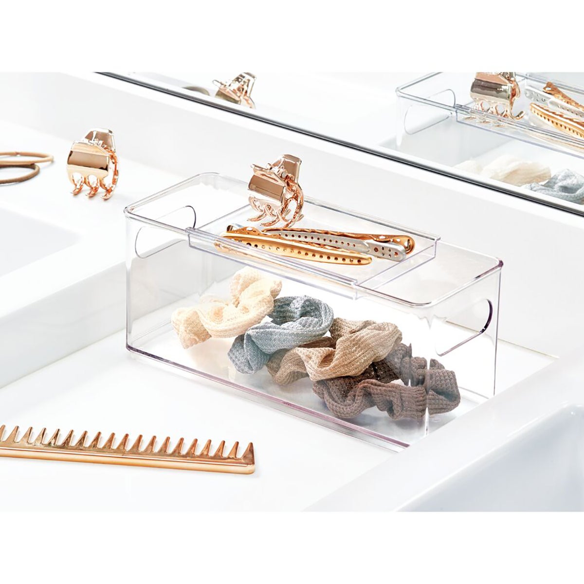 Hair clearance accessory storage