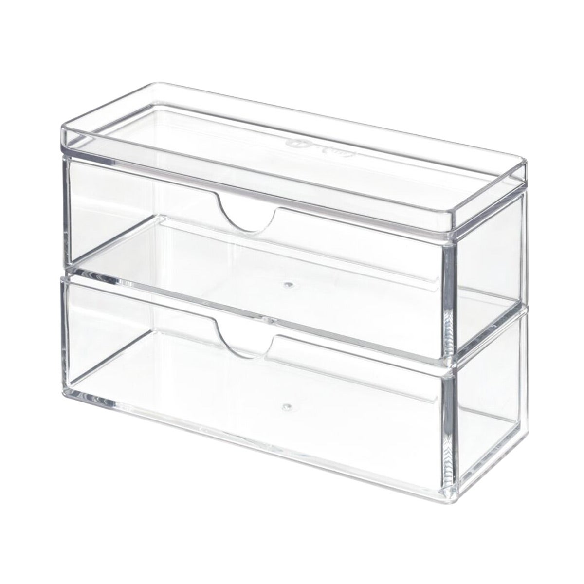 The Home Edit 12-1/2 x 3 x 4-1/2 Clear Two-Tier Organizer - Each