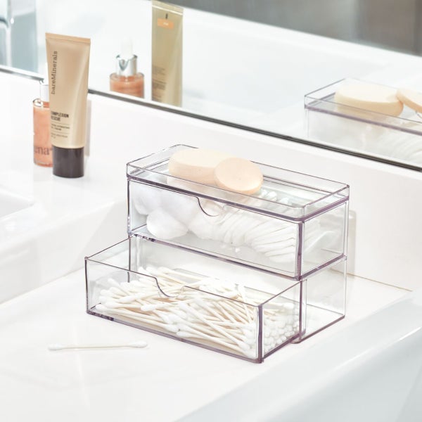 mDesign 2 Drawer Plastic Vanity Storage Makeup Organizer | Target