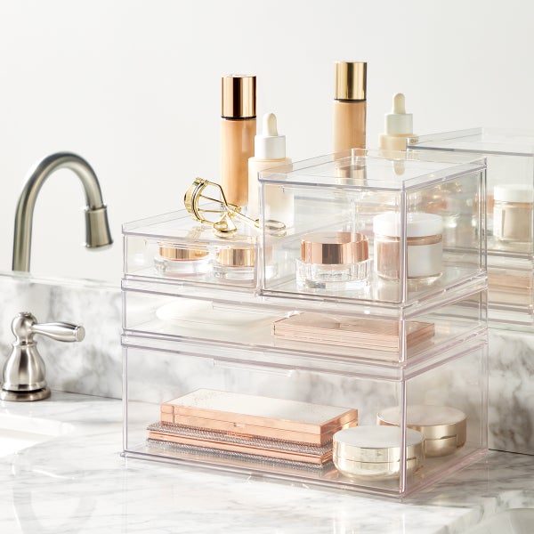 Clear Acrylic Makeup Organizer 4 Drawers 