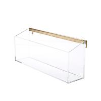 russell+hazel Acrylic Wall Mail Box Clear/Gold