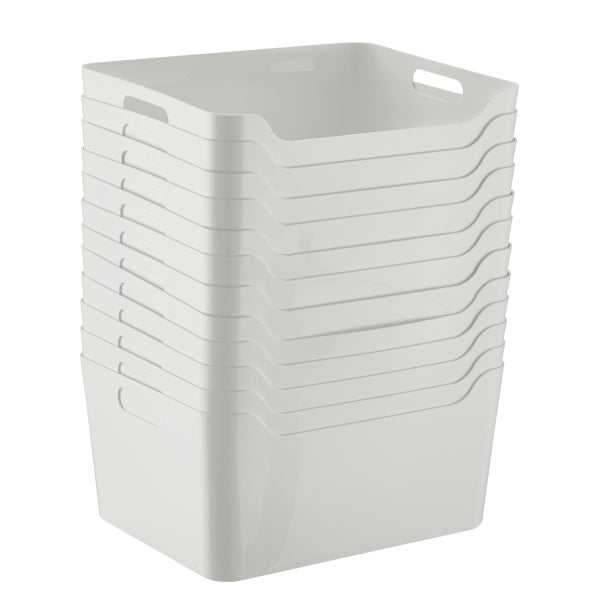 Extra Large Plastic Storage Basket with Handles