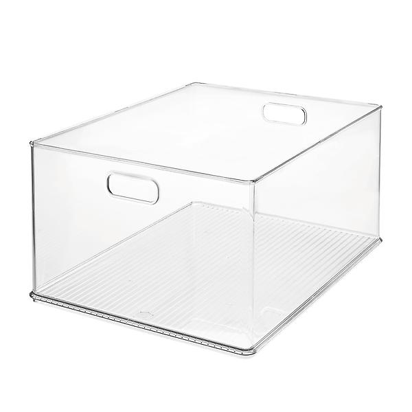 iDesign Plastic Stackable Closet Organizer with Lid, Home