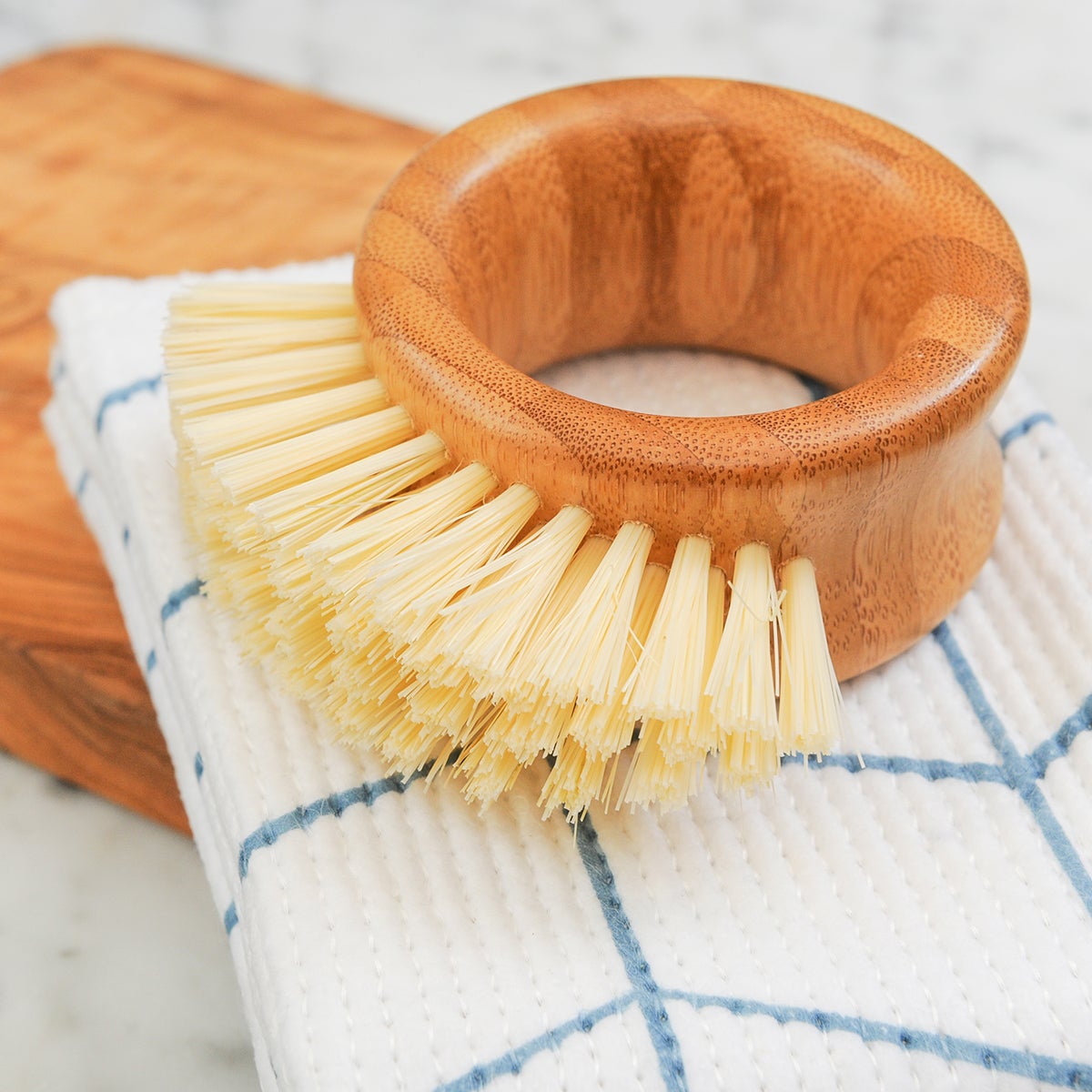 Vegetable Brush with Wood Handle and Natural Bristles