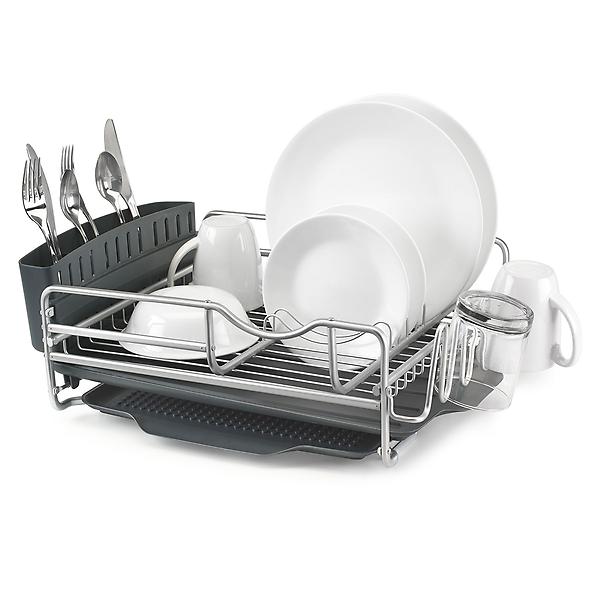 Polder Stainless-steel Over Sink Dish Holder Rack Silver Utensil Drainer Dry  for sale online