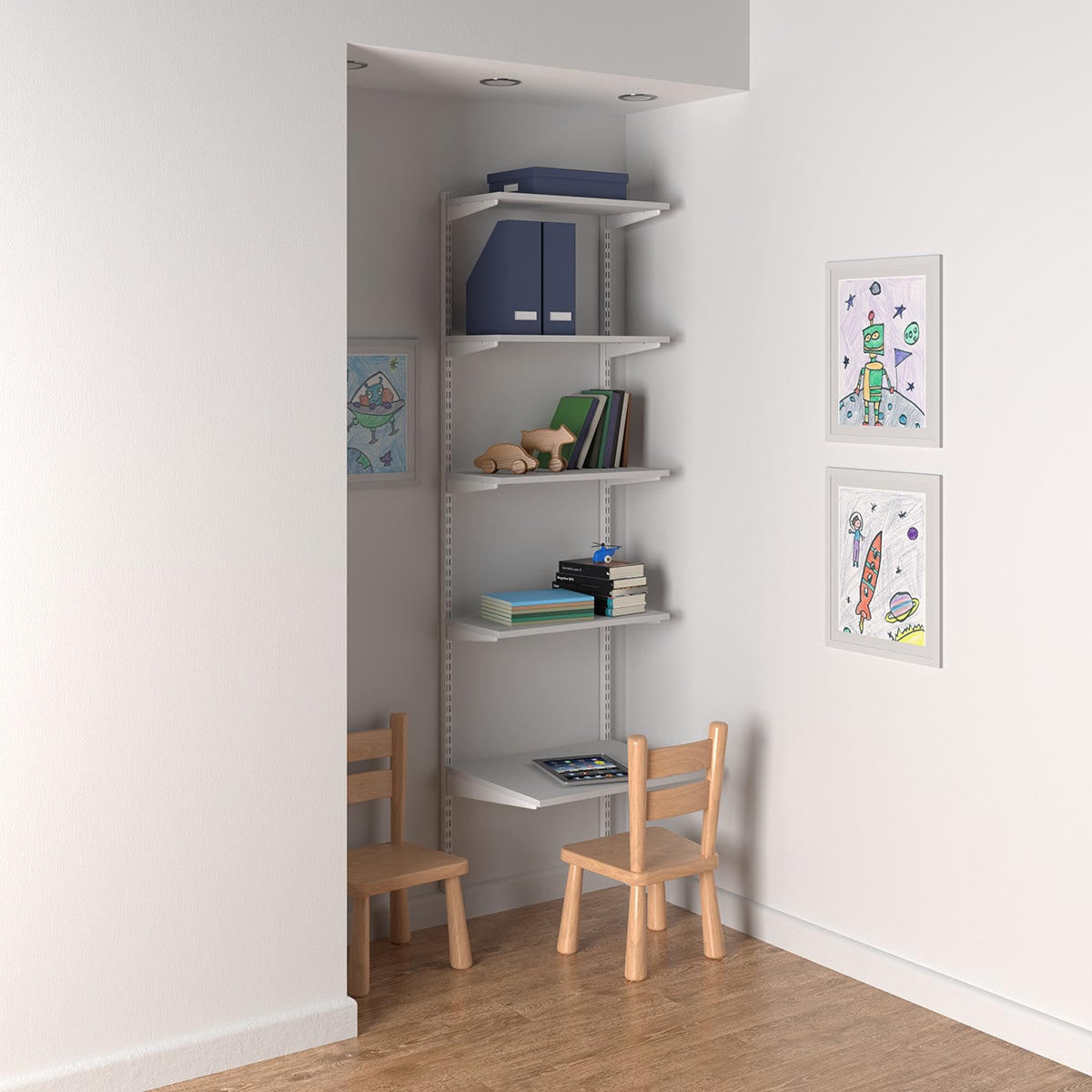Elfa White WallMounted Desk The Container Store sites.unimi.it