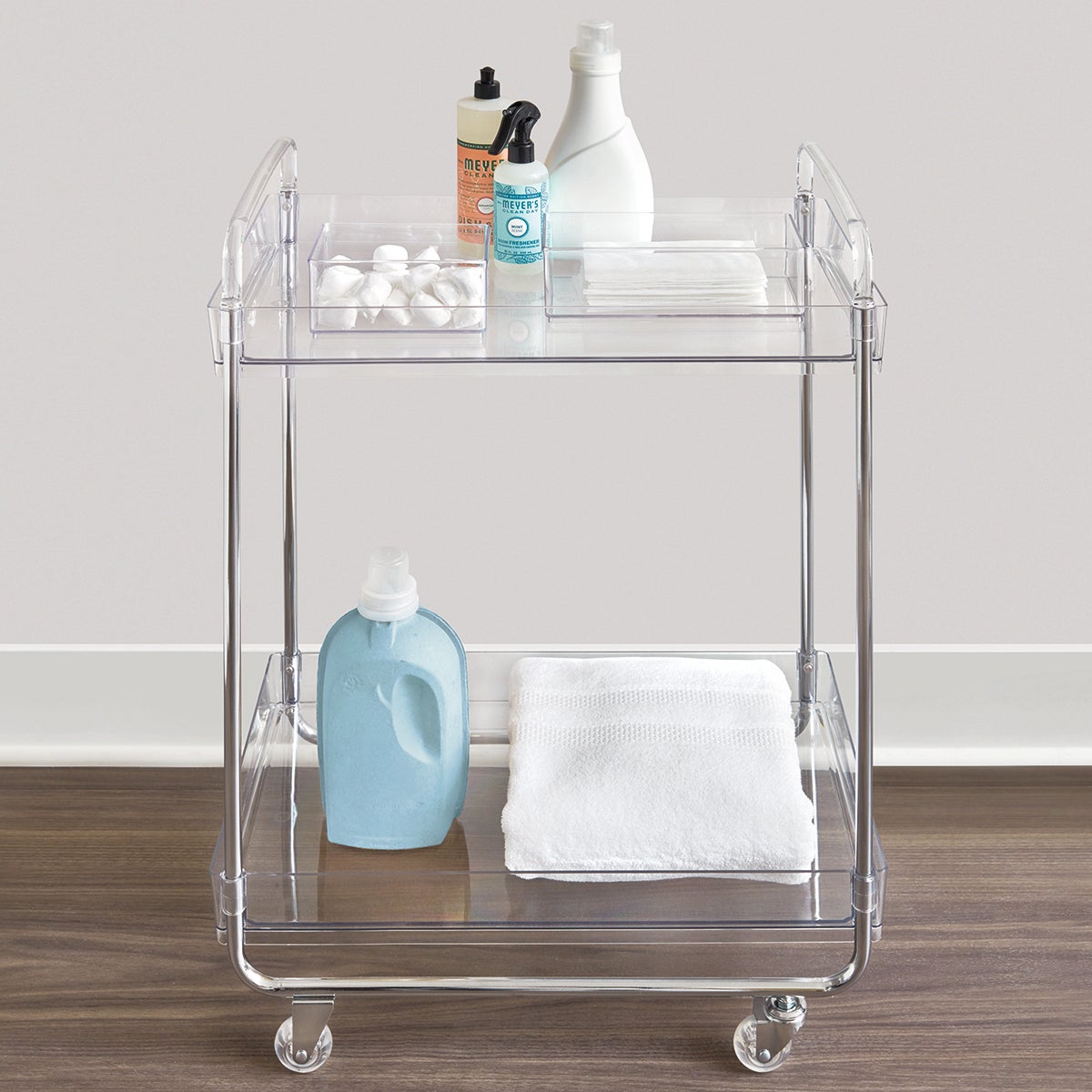 The Home Edit Clear Rolling Cart The Container Store