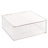 iDESIGN Hinged-Lid Stackable Shirt Box Clear