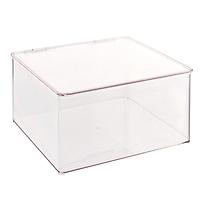 iDESIGN Hinged-Lid Stackable Sweater Box Clear
