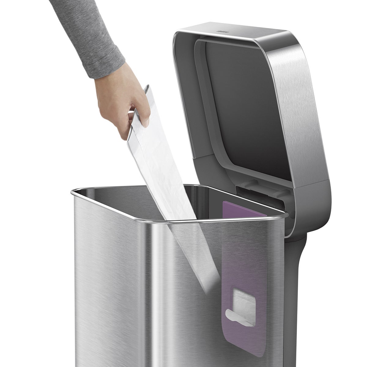 Simplehuman Countertop Trash Can, Brushed Stainless Steel 1.5 Liter / 0.40  Gal