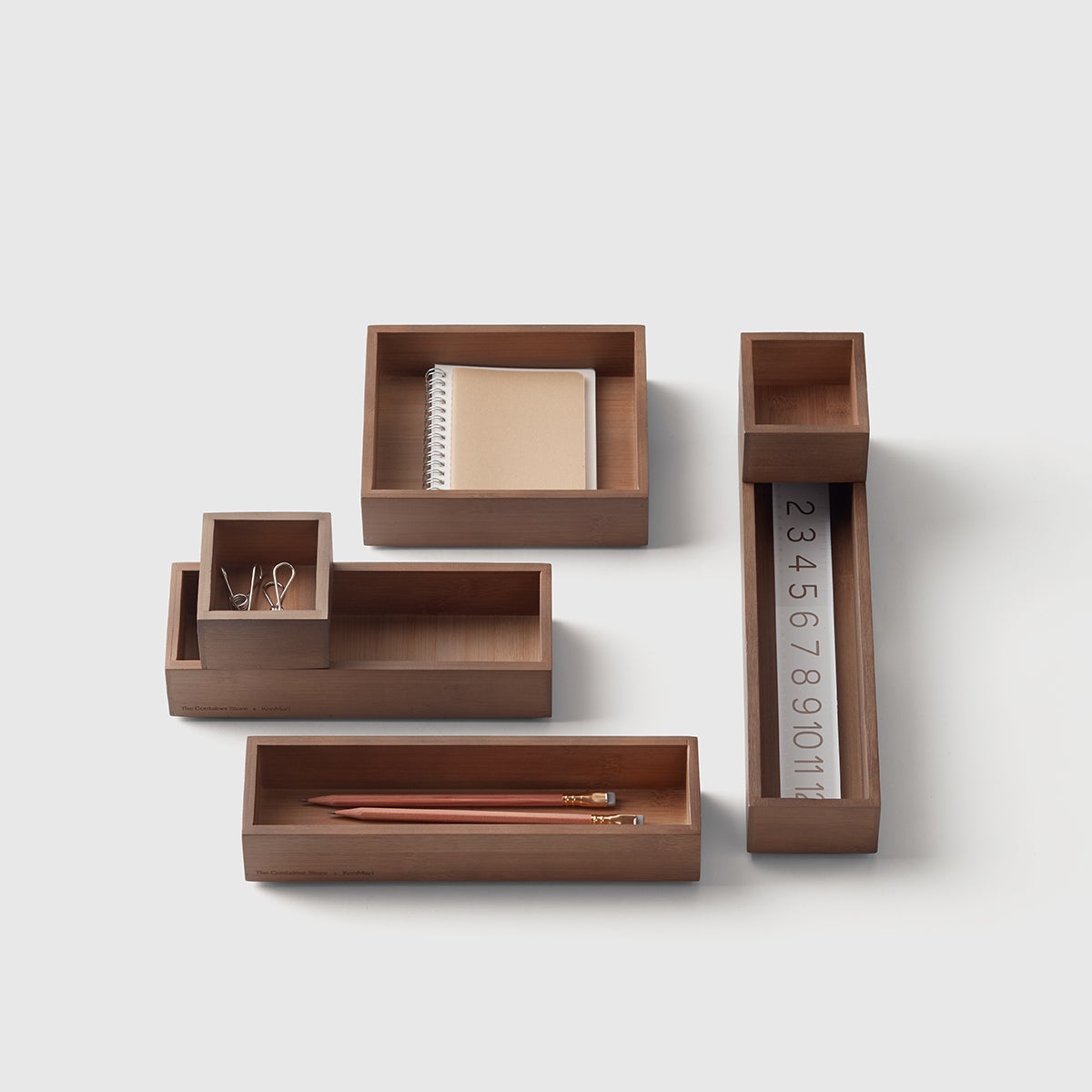 Hikidashi Bamboo Drawer Organizers Set of 6