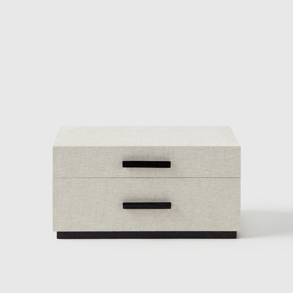Marie Kondo 2-Drawer Linen Jewelry Box