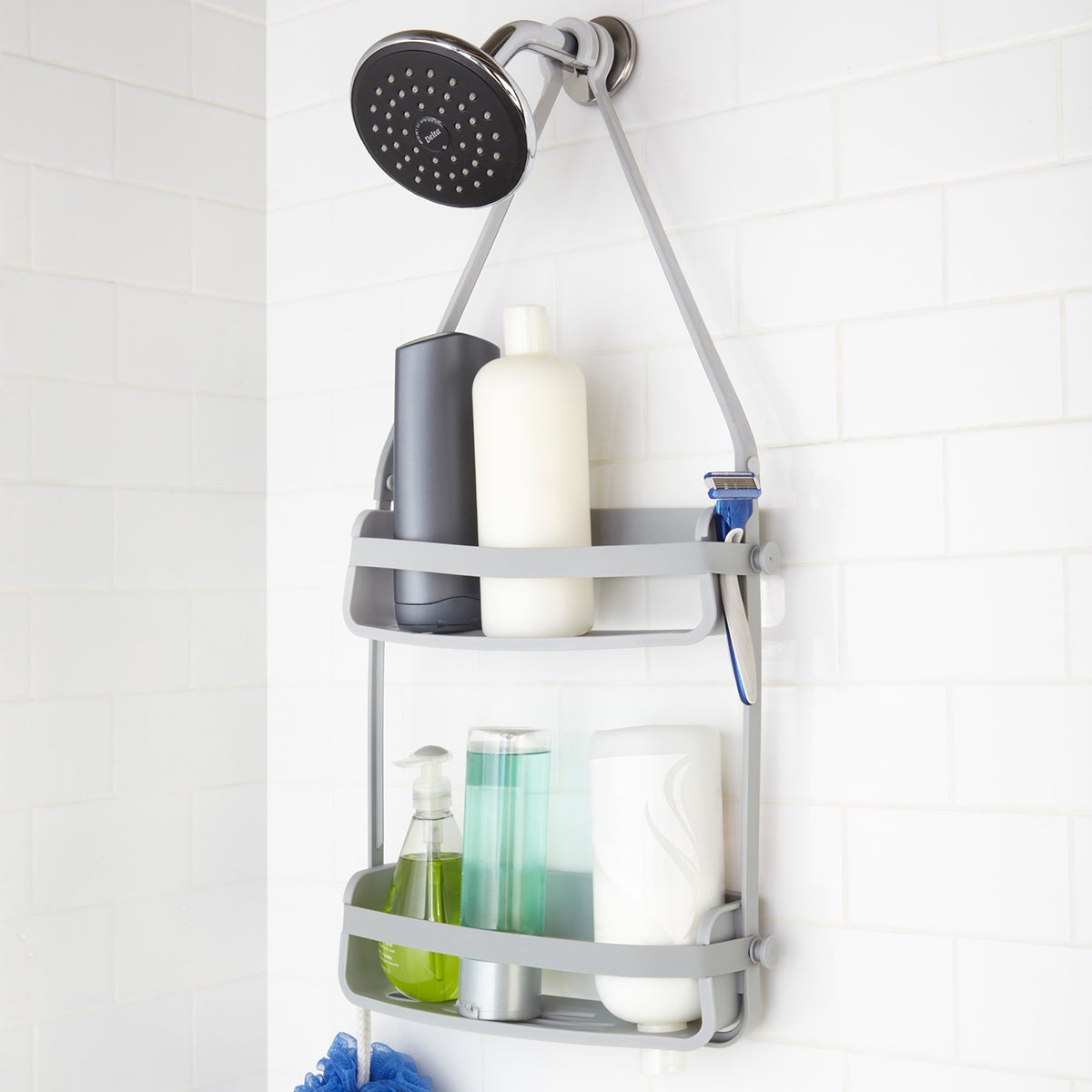 Umbra Grey Flex Shower Caddy The Container Store