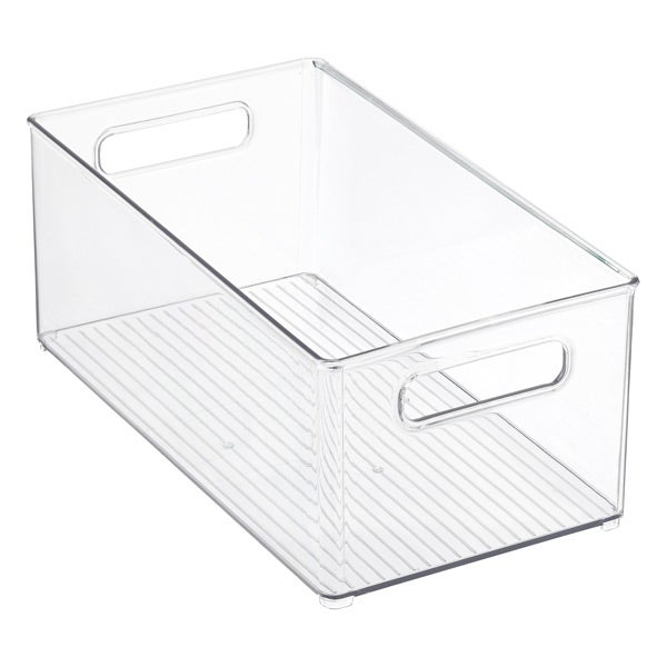 iDesign Clear Linus Deep Stackable Plastic Bin The Container Store