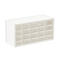 livinbox 20-Drawer Small Stackable Craft Organizer White/Clear