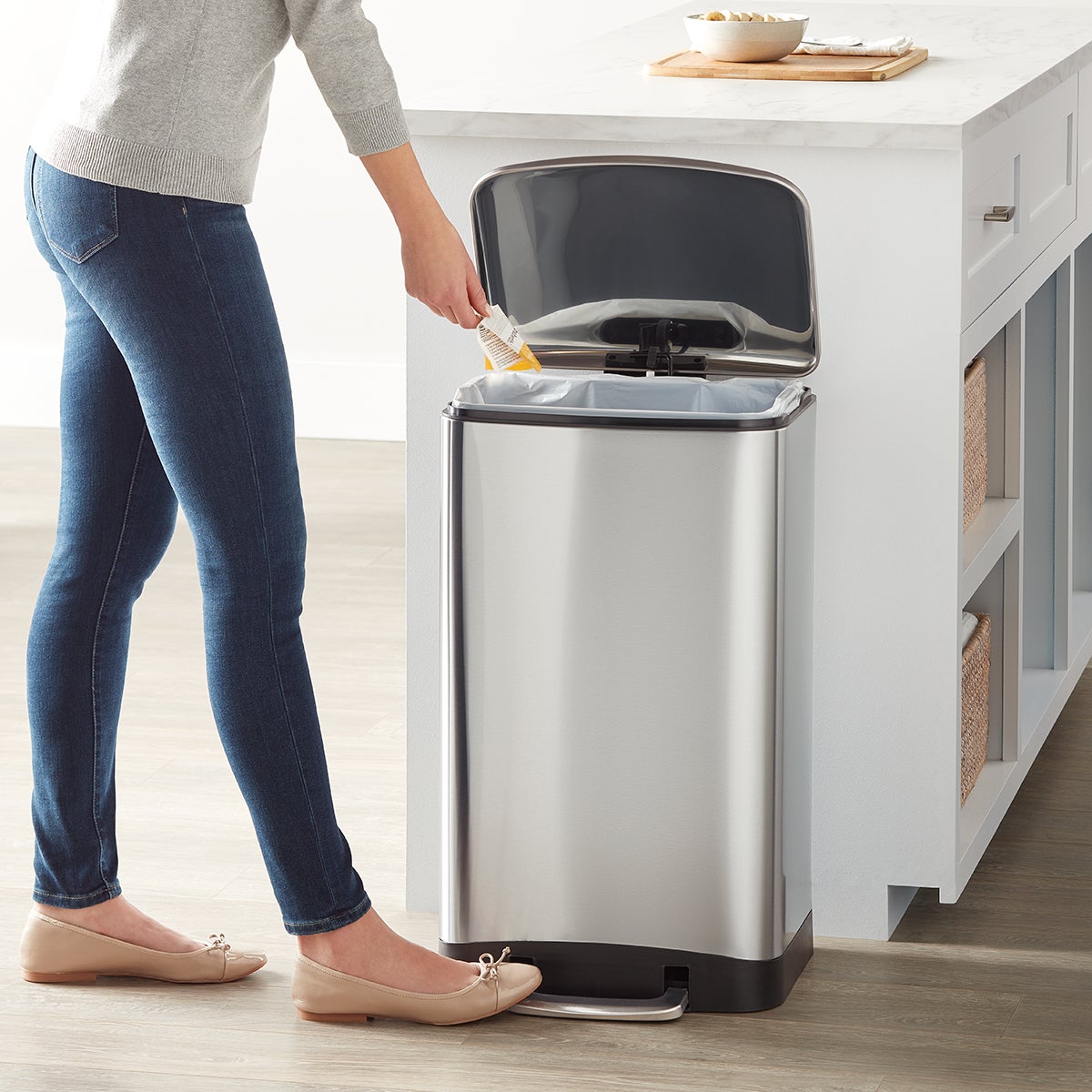 EKO 47L Stainless Steel Motion Sensor Trash Can Costco, 46 OFF