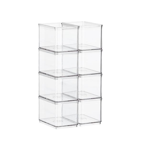 The Home Edit Large Divided Fridge Bin Clear, 6 x 12 x 4-1/4 H | The Container Store