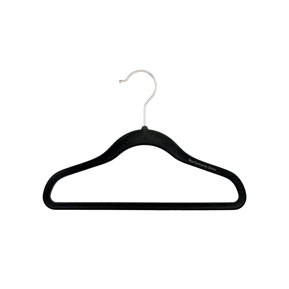 Fontaines Luxury Kid's Black Velvet Felt Non Slip Clothes Hangers