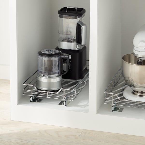 Chrome Roll-Out Cabinet Drawers