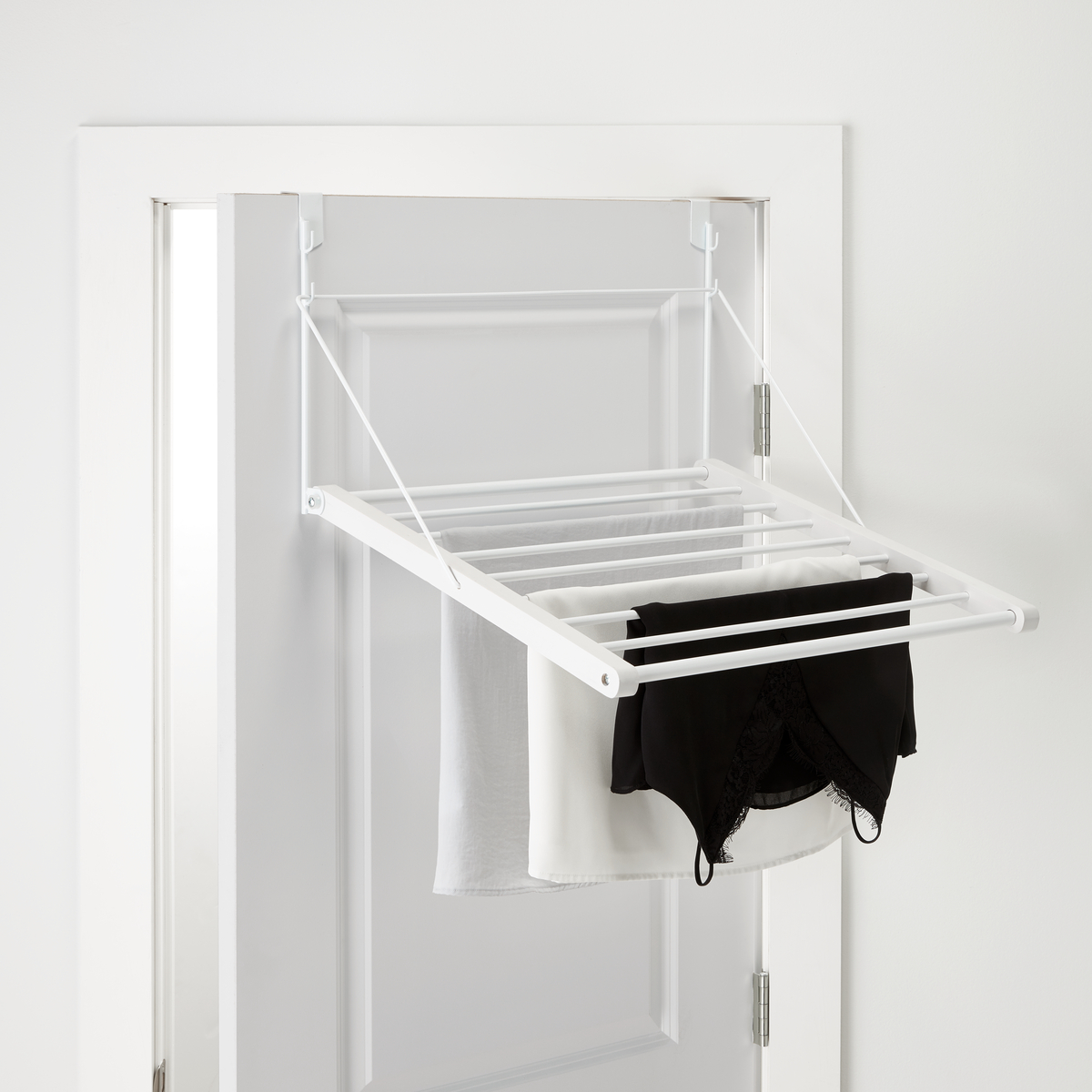 Over the Door White Drying Rack | The Container Store