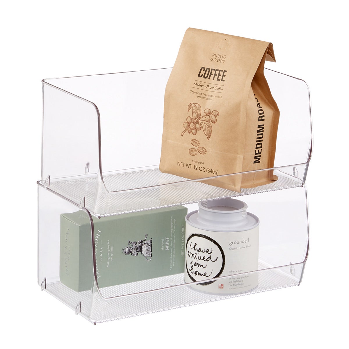 iDesign Linus Open Stackable Bins The Container Store