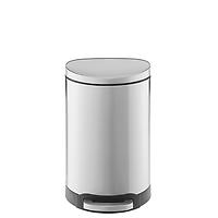 The Container Store 1.6 gal./6L Semi Round Step Can Stainless Steel