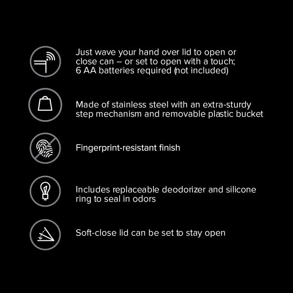 12.4 gal./47L Motion Sensor Trash Can