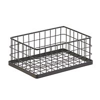 Small Stacking Wire Basket Black