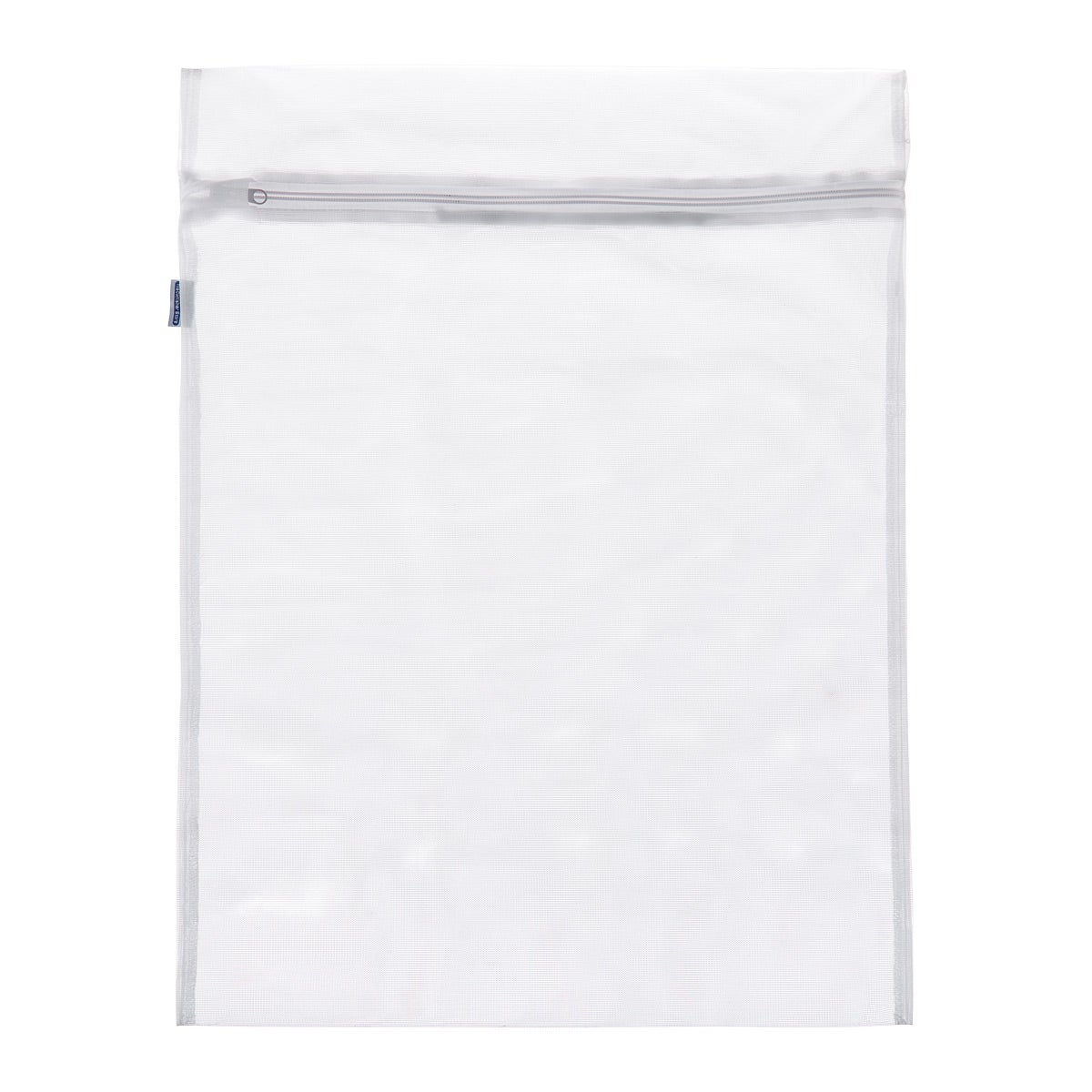 White Zipper Mesh Laundry Bag