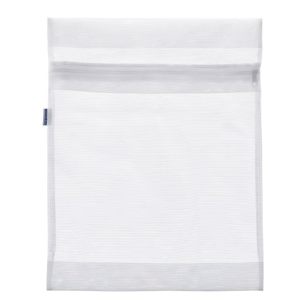 Medium Zippered Mesh Wash Bag White, 15 x 18 H | The Container Store