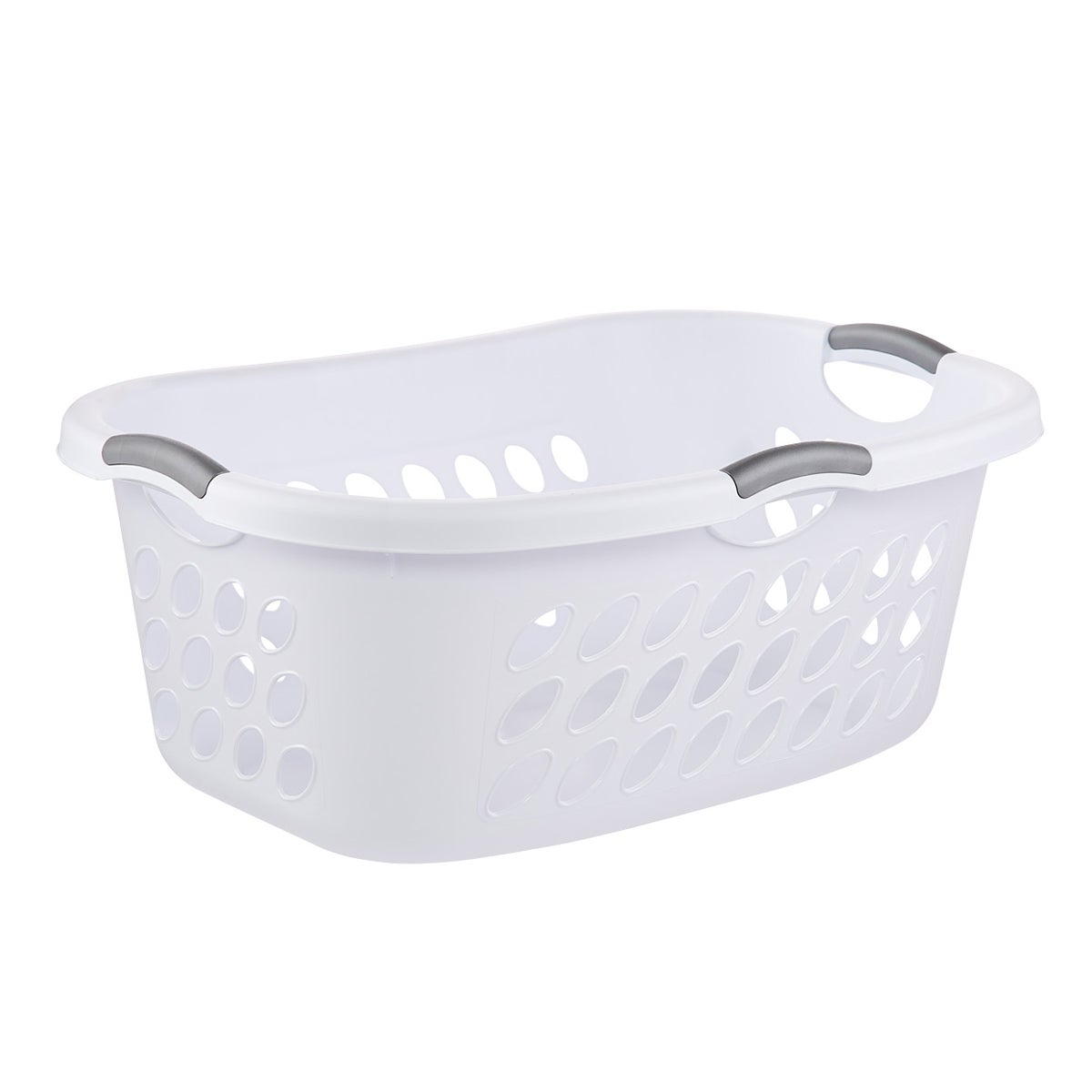 White shop clothes basket