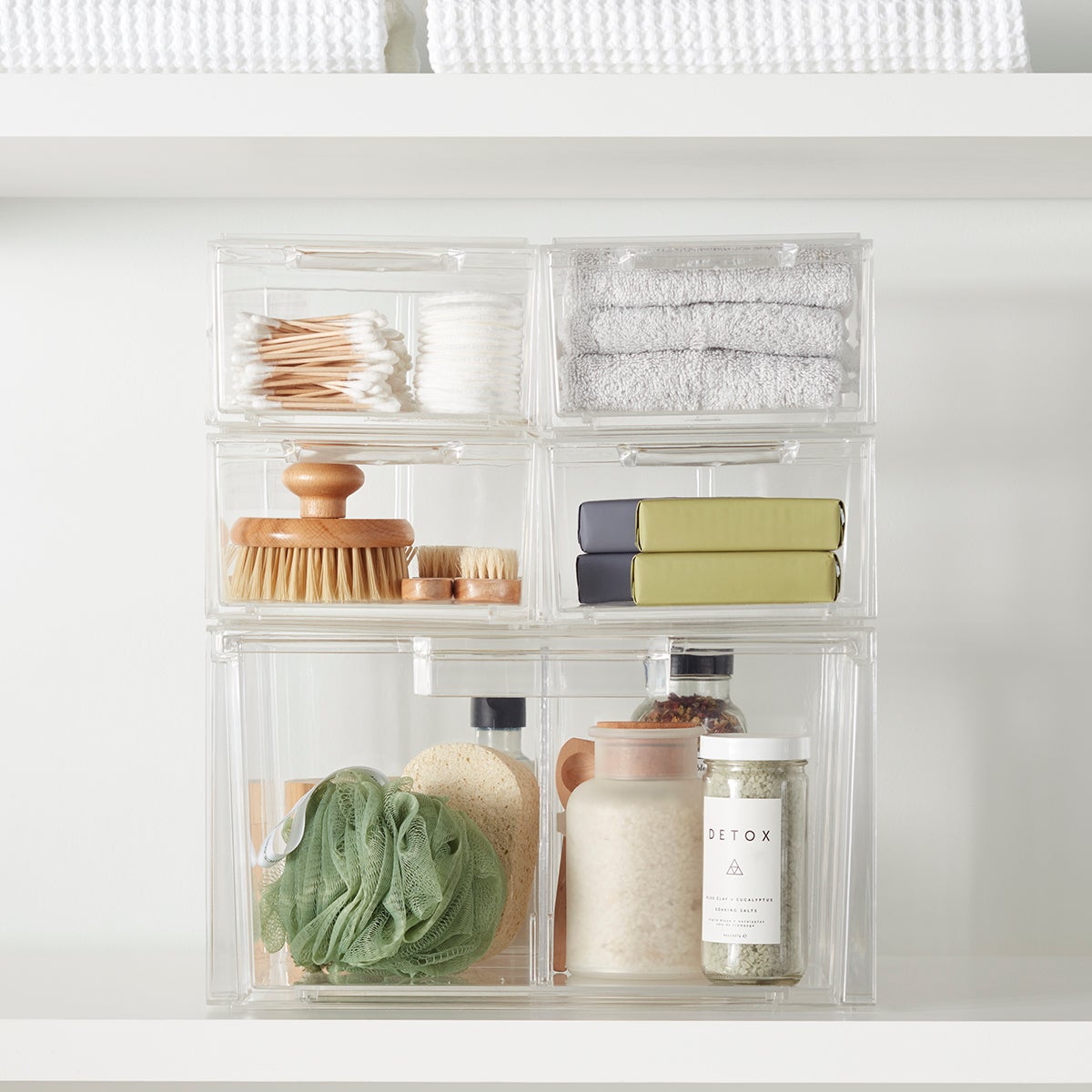 Clear Stackable Small Shoe Drawer