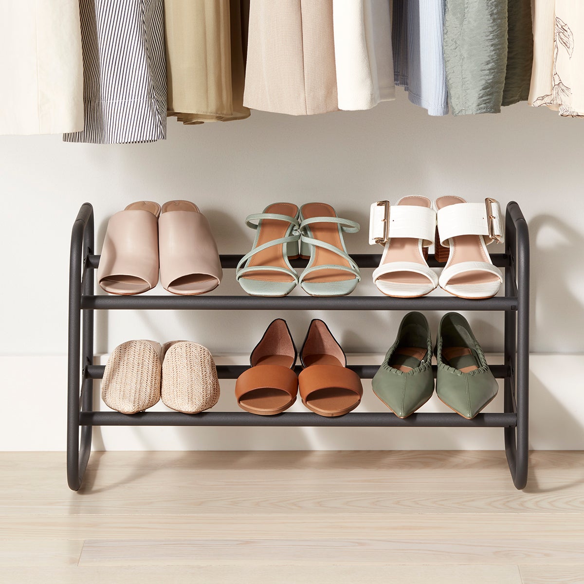 Graphite 12-Tier Over the Door Shoe Rack