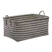 Strapping Laundry Basket Black/Off-White