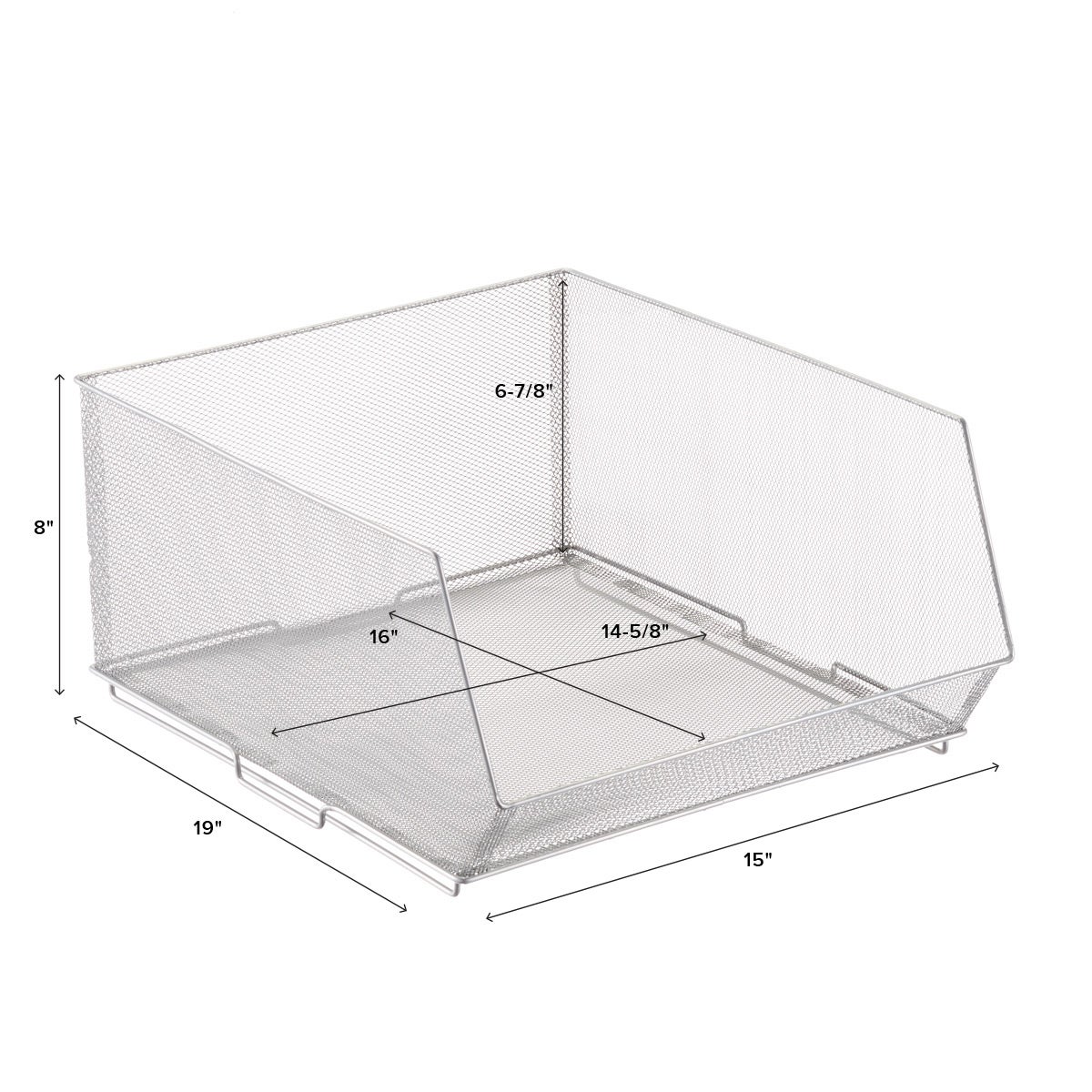Stacking Bin Small Silver 3520069 Design Ideas Mesh Utility Stacking Bin Small Silver 3520069 Design Ideas Mesh Utility