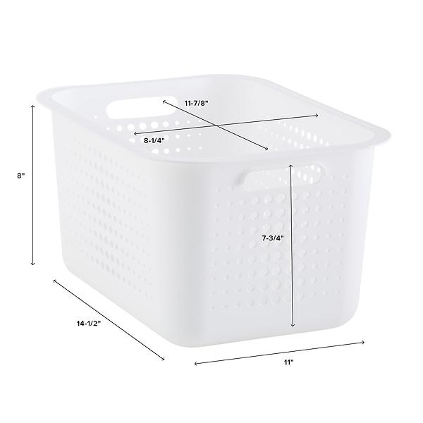 Home Concepts White Wide Storage Basket with Dividers - Shop Storage Bins  at H-E-B