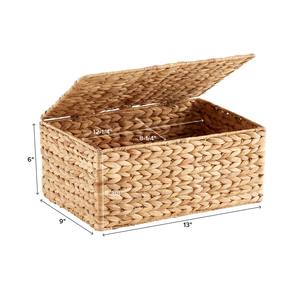 Small storage shop basket with lid
