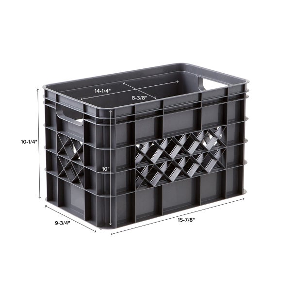 Stackable Storage Container, Dark Grey - 30 Compartments