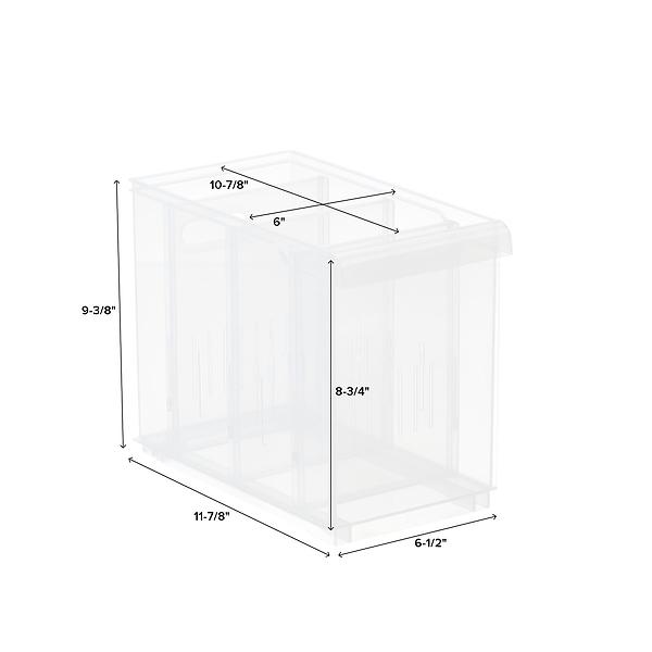 The Container Store Extra Small Lidded Deep Shimo Storage Bin - Translucent - 7-1/2 x 5-1/8 x 3-7/8 H - Each