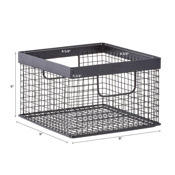 Design Ideas Black Wire Grid Storage Bins The Container Store