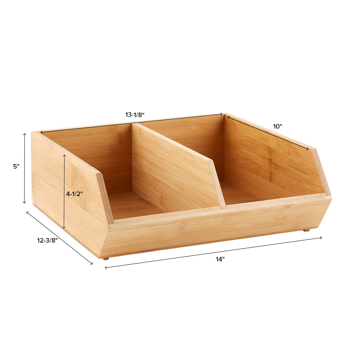 Stackable Bamboo Storage Bins The Container Store