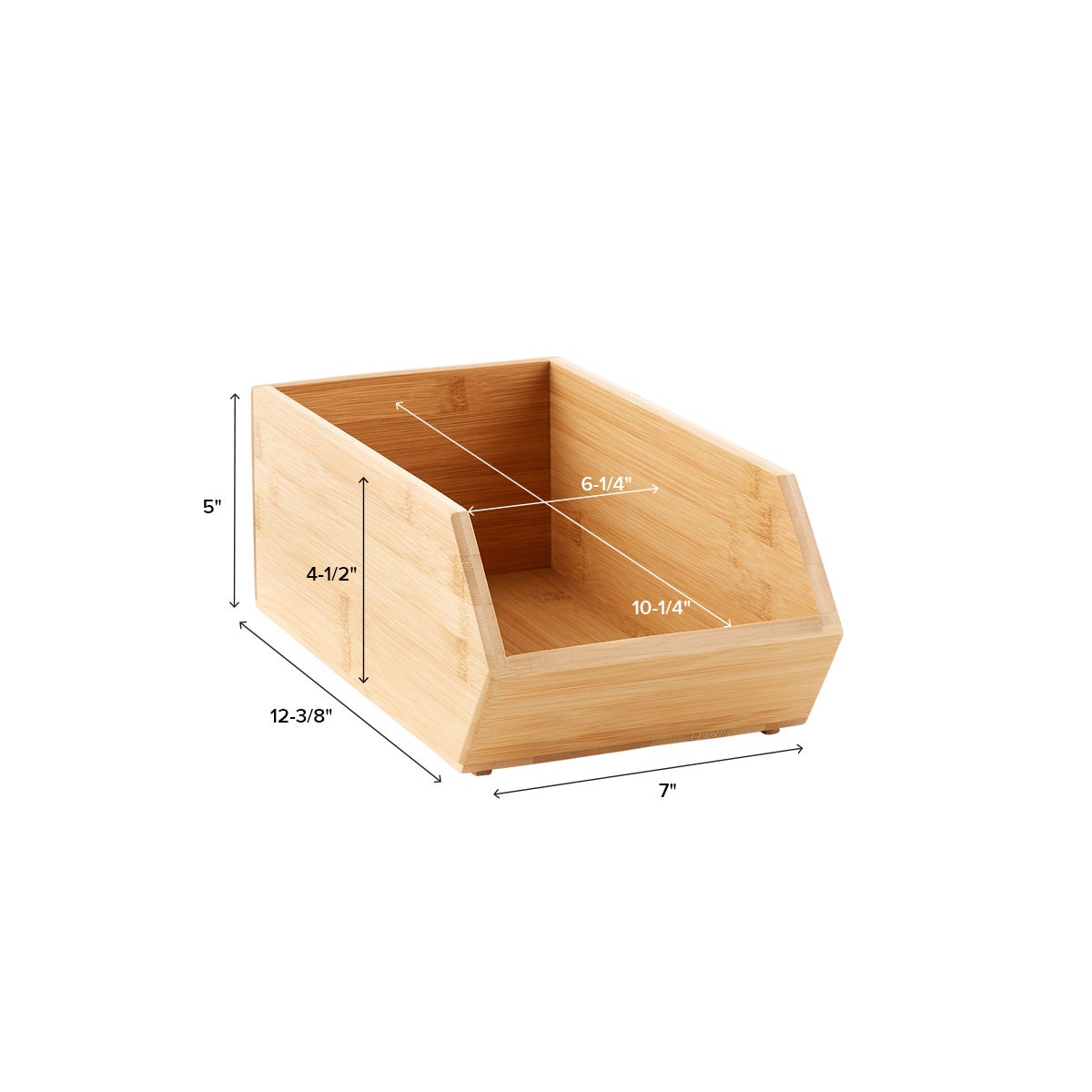Stackable Bamboo Storage Bins The Container Store