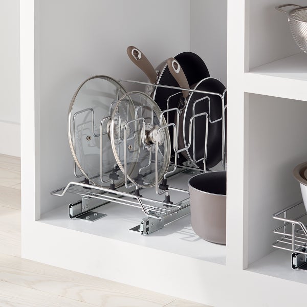 Chrome Roll-Out Cookware Organizer