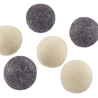 ThreeByThree Seattle Wool Dryer Balls Grey/White Pkg/6