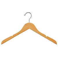 Slim Woods Shirt Hanger w/ Notches Natural Pkg/10