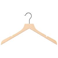 Slim Wooden Shirt Hanger w/ Notches Lotus Pkg/10