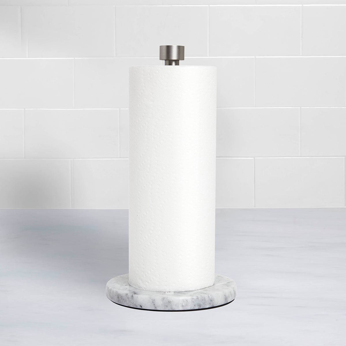 White Marble Paper Towel Holder - Hudson Grace